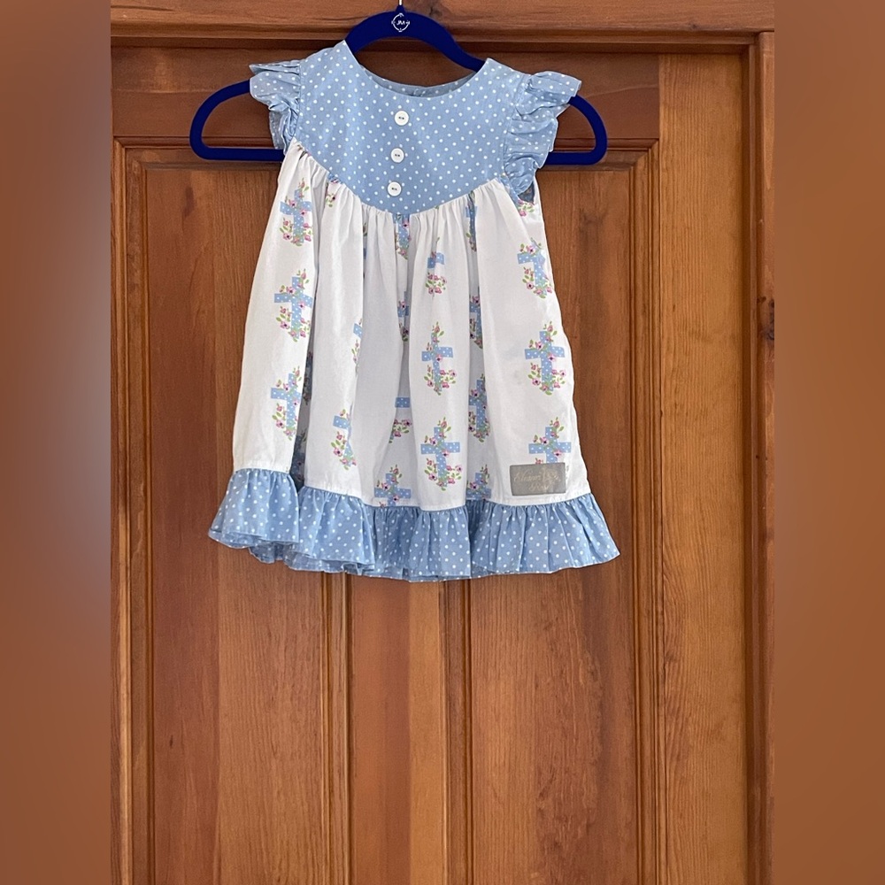 Elenor Rose Easter Blessings Dress Cross Design